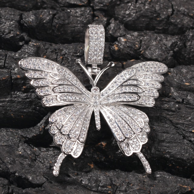 Iconic Butterfly Pendant 9mm Cuban Chain